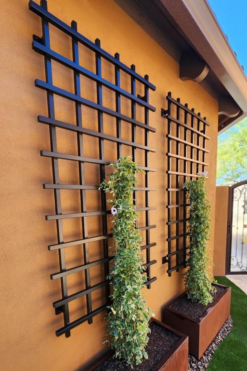 Wall-Mounted Trellis Works Well On Patios