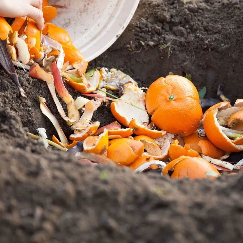 Citrus Peels Leave Oils Across Loose Soil Citrus Peels Leave Oils Across Loose Soil
