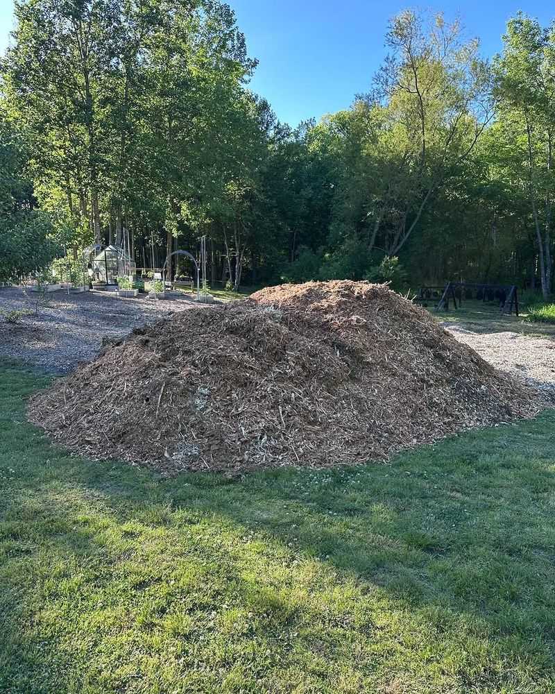Wood Chips Mixed Directly Into Soil