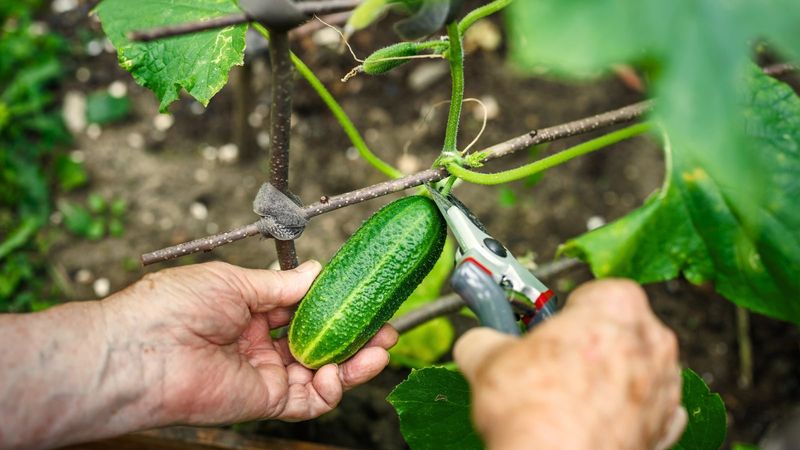 Heavy Pruning At Once Can Stress Cucumber Plants