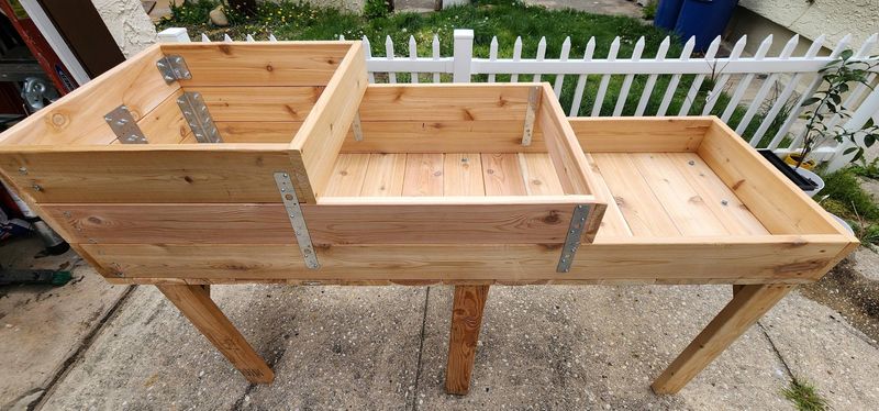 DIY raised garden bed construction