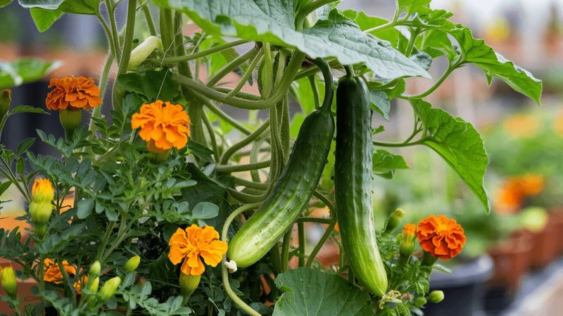 Marigolds Help Repel Common Cucumber Pests During Warm Months