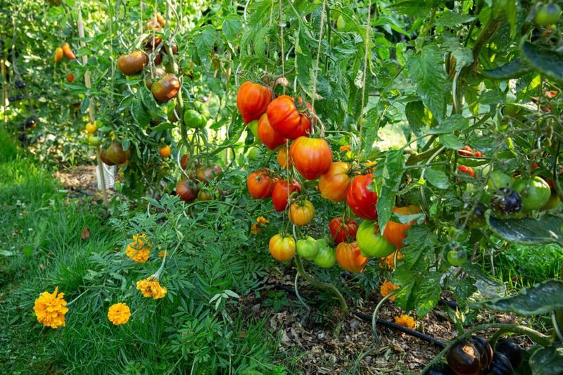 Marigolds Help Support A More Balanced Tomato Bed