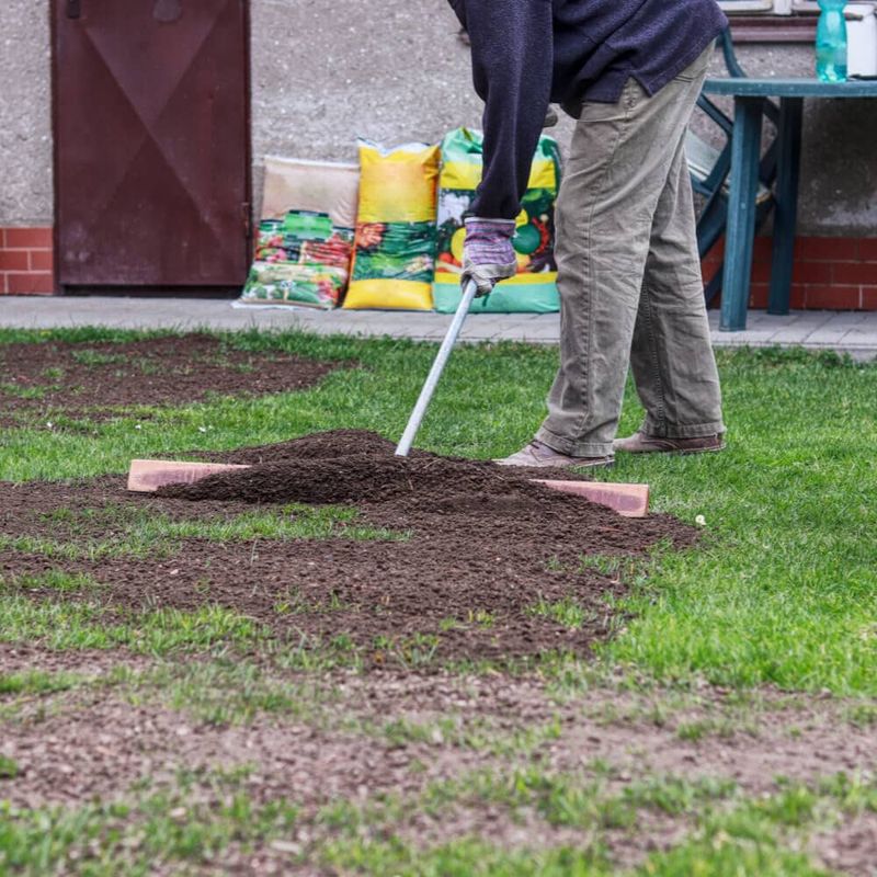 Mark Low Areas Before You Add Any Soil Mix