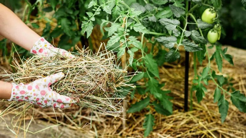 Mulch Helps Tomatoes Hold Moisture Longer
