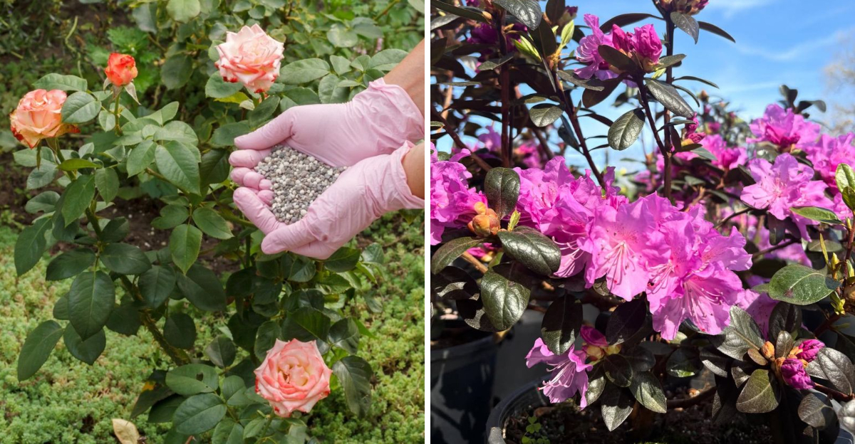 fertilizing roses and rhododendron