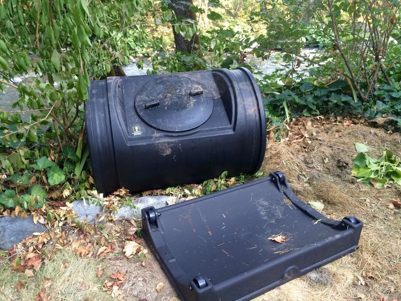 Scratched-Up Or Disturbed Garbage Cans And Compost Bins