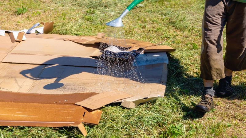 Soak Cardboard Before You Lay It Down