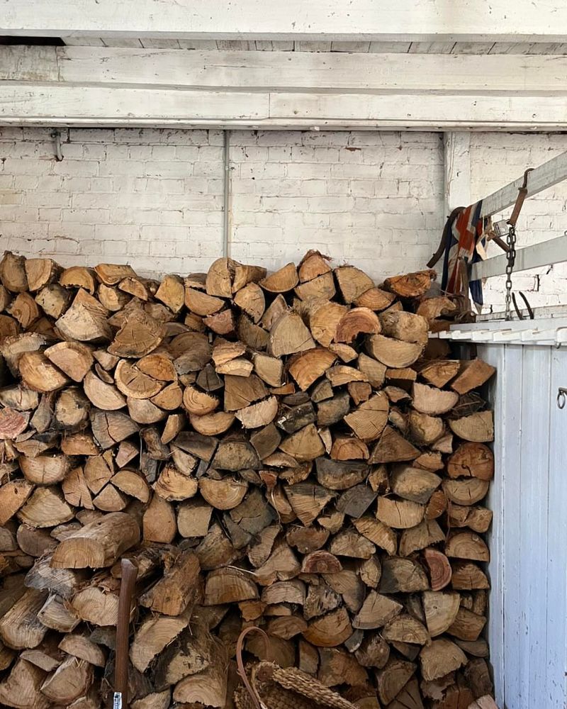 Stacking Firewood Near Walls