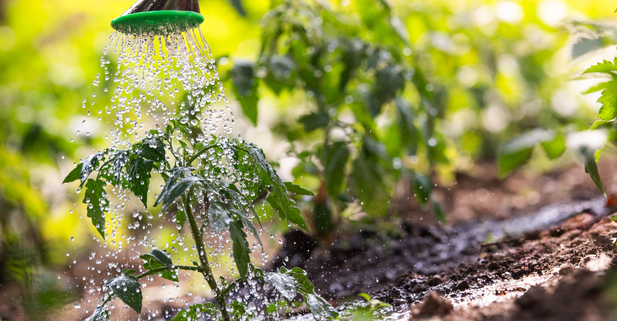 watering tomato