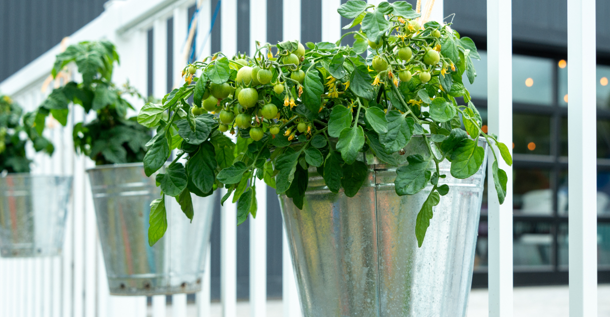 tomatoes in a bucket