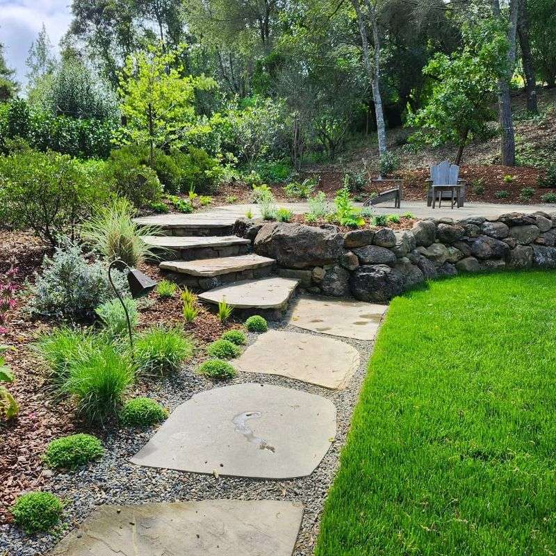 Use A Curved Path Or Stepping-Stone Route To Make The Space Feel Larger