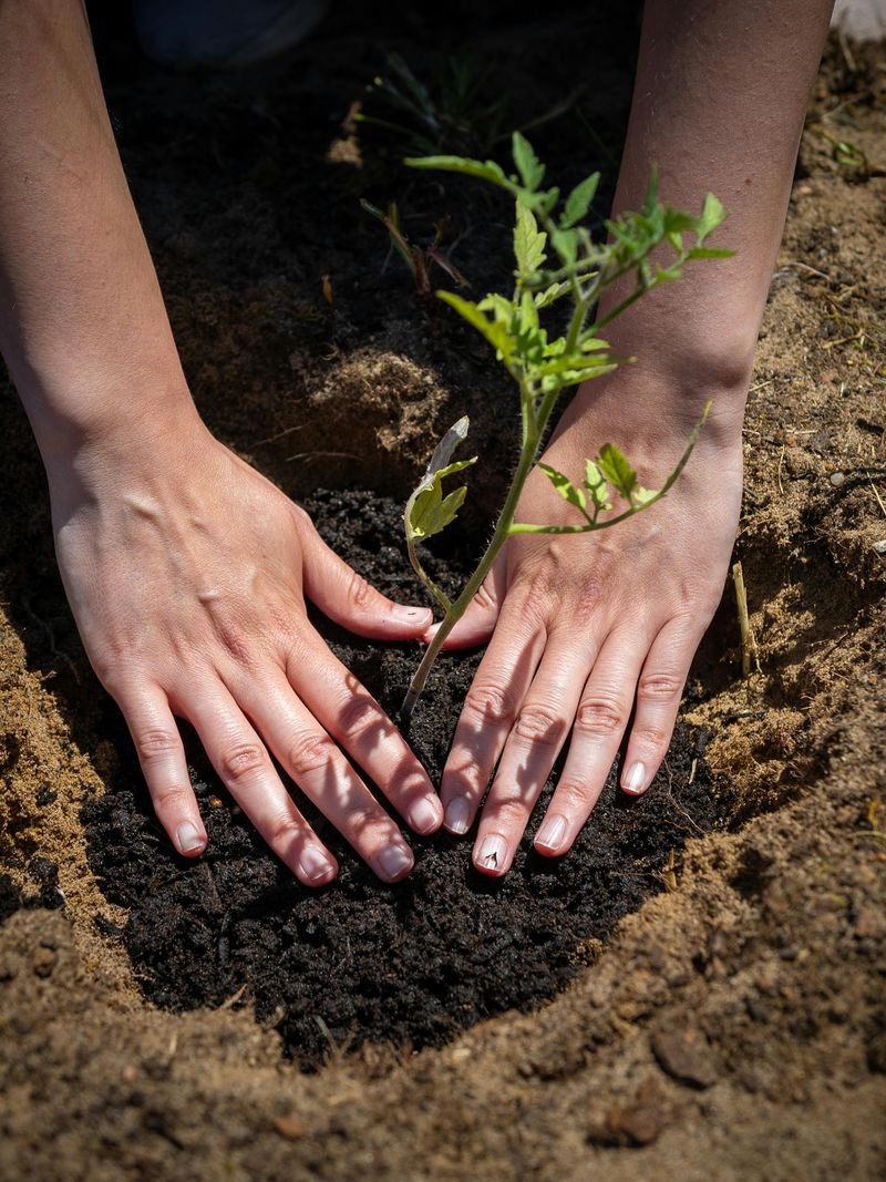 Nutrient-rich soil mix ideal for growing tomatoes.