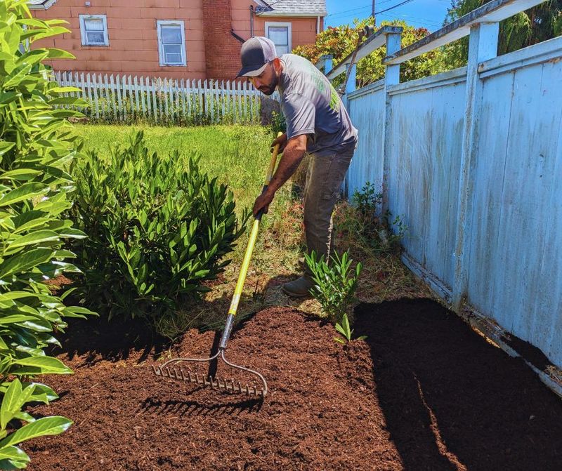 Applying A Thick Layer Of Mulch Applying A Thick Layer Of Mulch