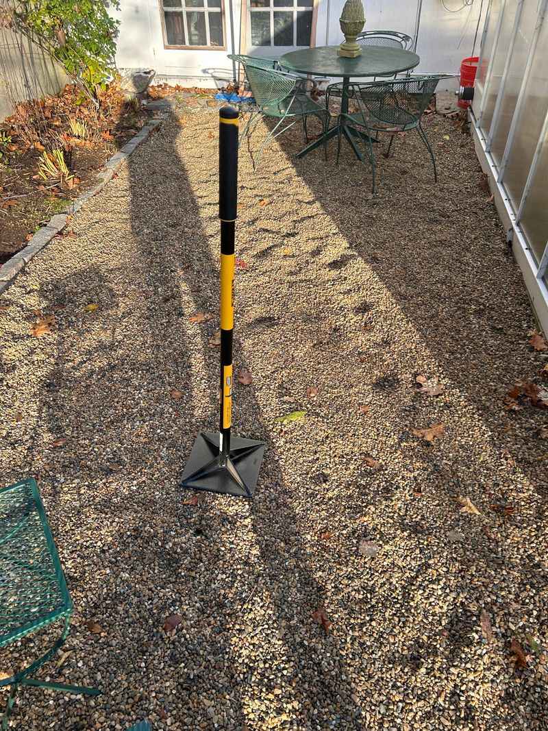 Compact Fresh Gravel With A Hand Tamper
