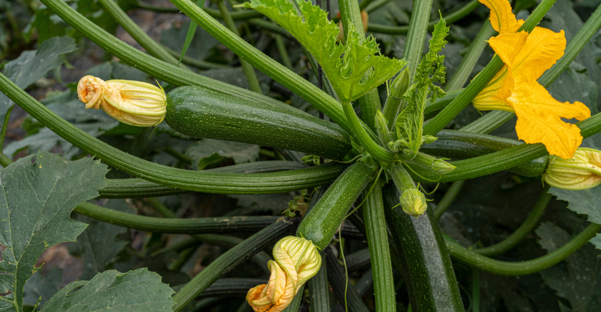 flowering zucchini