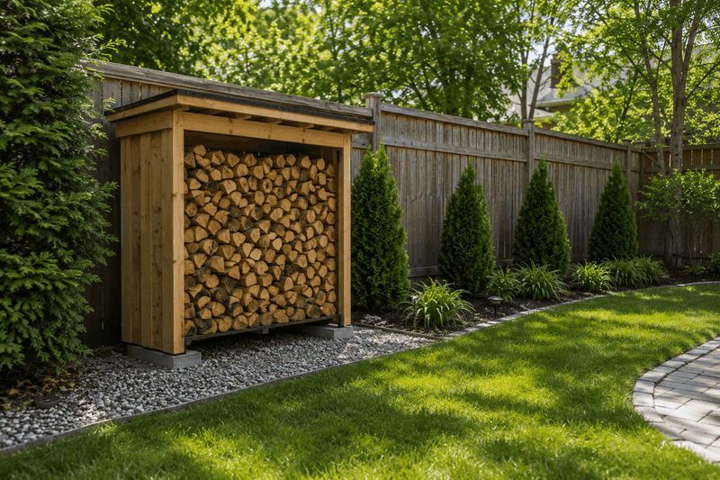Firewood Stacked In A Dry, Tidy Area