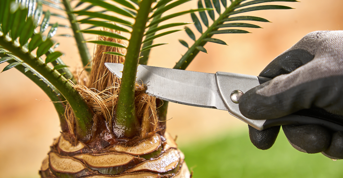 palm frond pruning