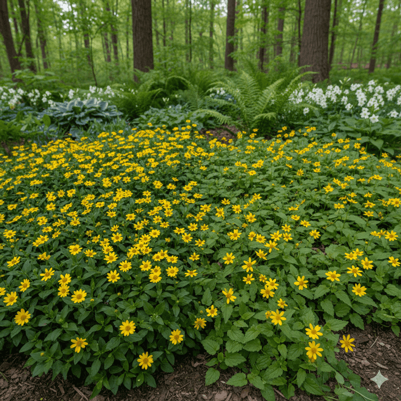 Green-And-Gold Brightens Bare Soil