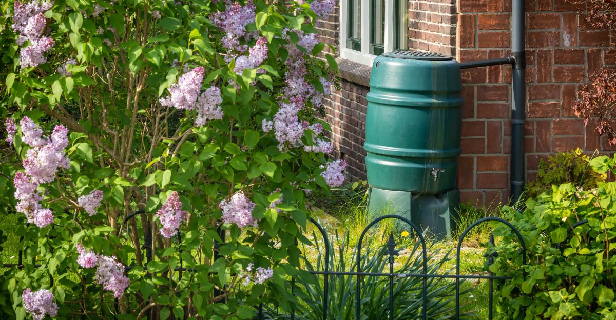 garden rain barrel