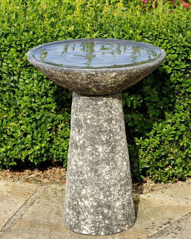 Large Stone Basin Bird Bath