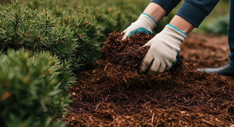 Mulch Traps Moisture Against Shrub Stems Mulch Traps Moisture Against Shrub Stems