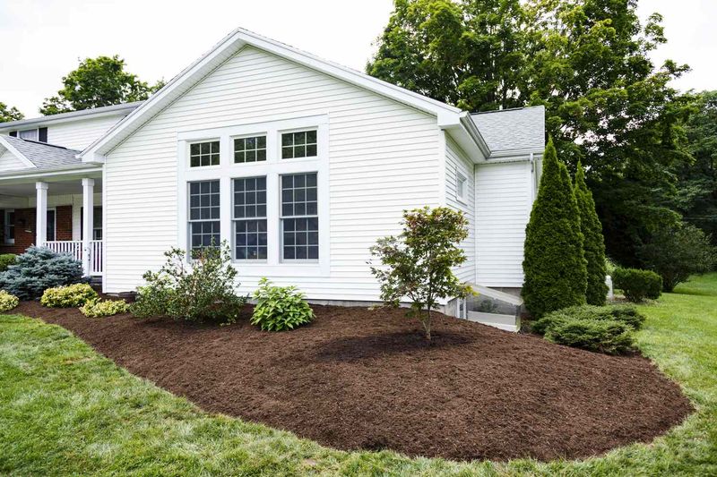 Piled Mulch Against Walls Creates Shelter Piled Mulch Against Walls Creates Shelter