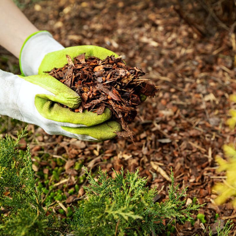 Pulling Mulch Back Protects The Plant Base