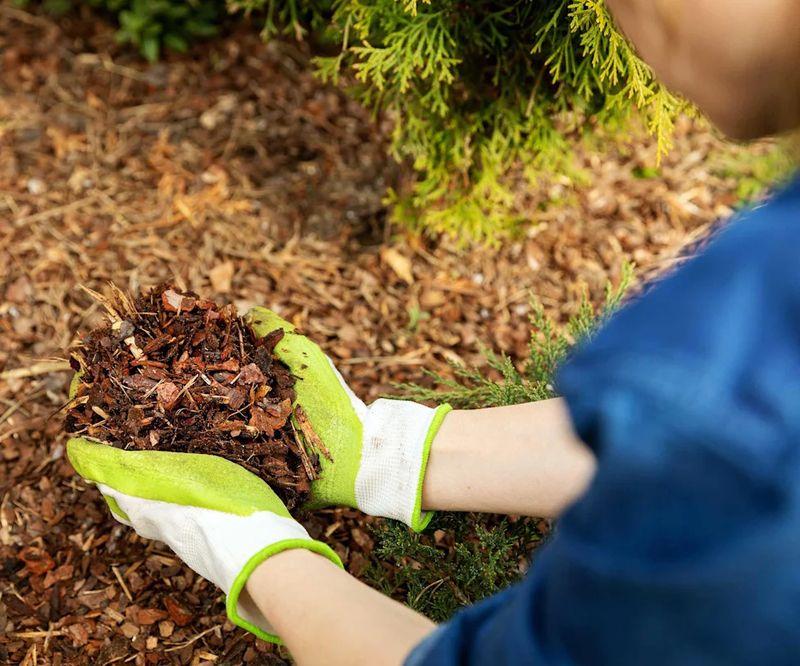 Pulling Mulch Back To Let Roots Breathe Pulling Mulch Back To Let Roots Breathe