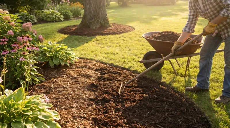Push Mulch Back Before July Heat Peaks Push Mulch Back Before July Heat Peaks