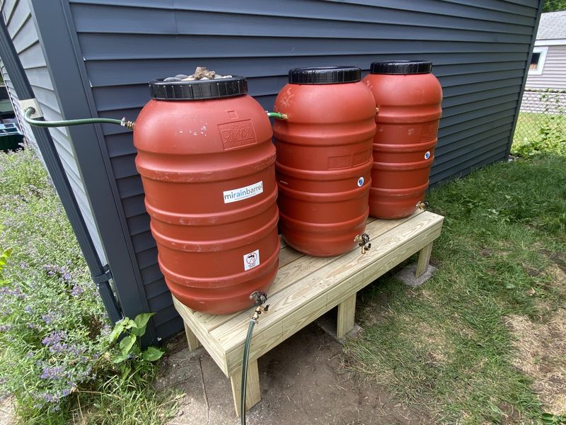 Rain Barrel Outlets Without Screens On Overflow Rain Barrel Outlets Without Screens On Overflow