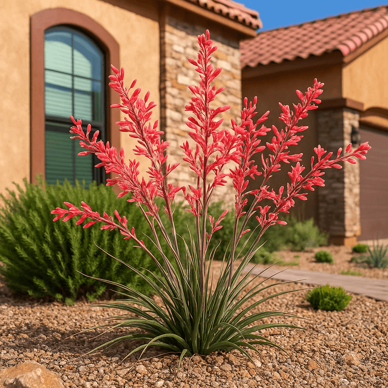 Red Yucca Adds Structure And Flower Stalks Red Yucca Adds Structure And Flower Stalks