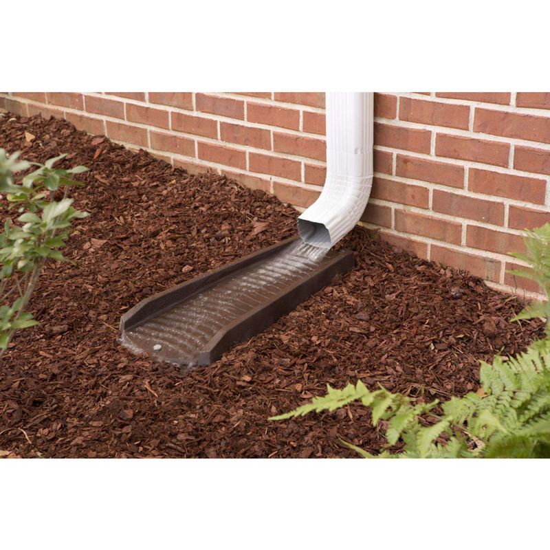 Reset Downspouts Before Water Cuts Through Mulch Reset Downspouts Before Water Cuts Through Mulch