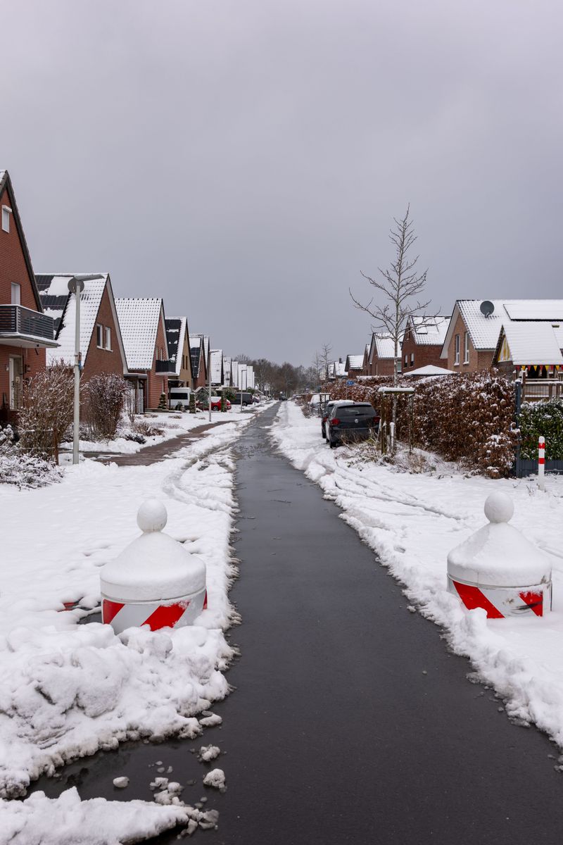 Salt-Based Ice Melts Scattered On Driveways And Paths Salt-Based Ice Melts Scattered On Driveways And Paths