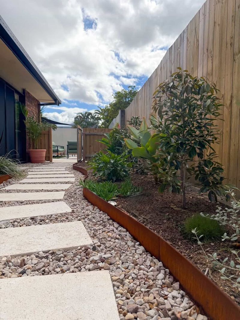 Stone Edging Creates Small Hiding Spaces Stone Edging Creates Small Hiding Spaces