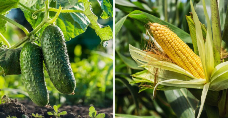 cucumber and corn