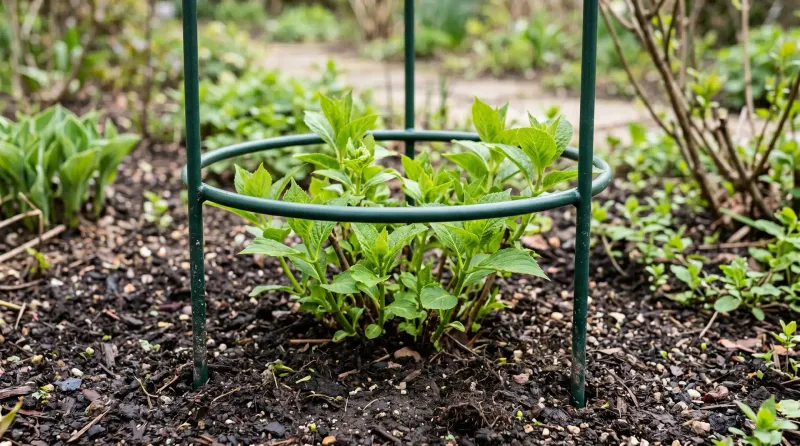 Use A Grow-Through Support While Growth Is Still Short