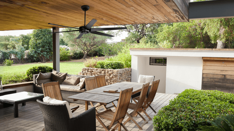 Use Outdoor Fans Around Patios And Seating Areas Use Outdoor Fans Around Patios And Seating Areas