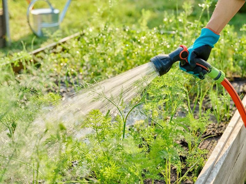 Watering The Leaves Instead Of The Soil