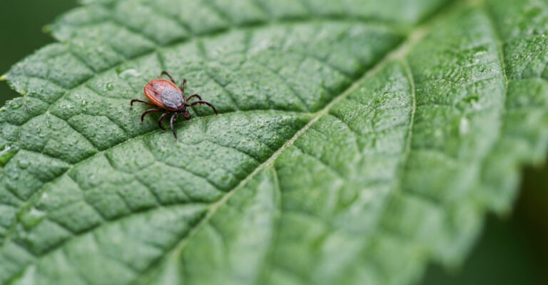tick on leaf