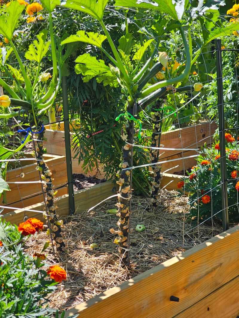 Zucchini Grows Fast In Rich Soil