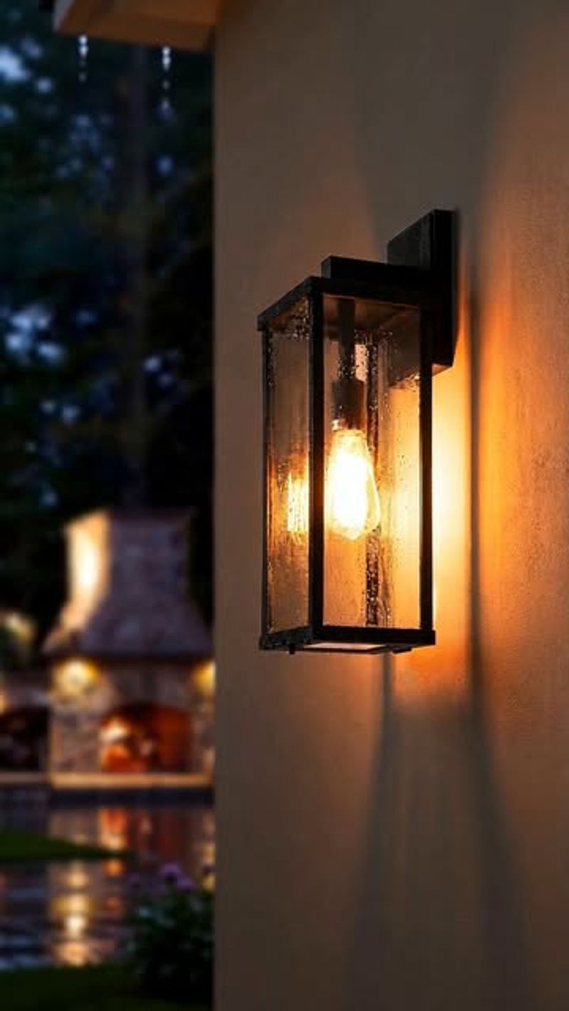 Bright Porch Lights Beside Entryways