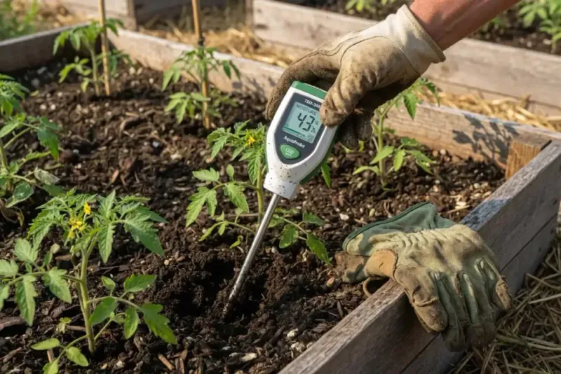Checking Soil Moisture Before Watering