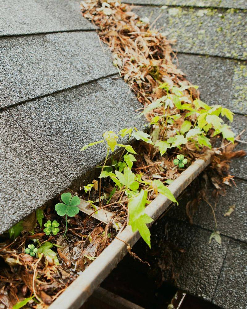 Dry Leaves In Gutters Put Flames Overhead