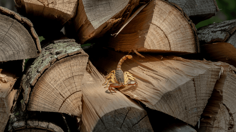 Firewood, Lumber, Or Yard Debris Is Sitting Near The House Firewood, Lumber, Or Yard Debris Is Sitting Near The House