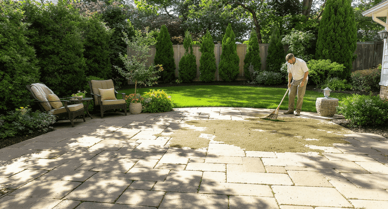 Keep Leaves Off Pavers After Every Storm