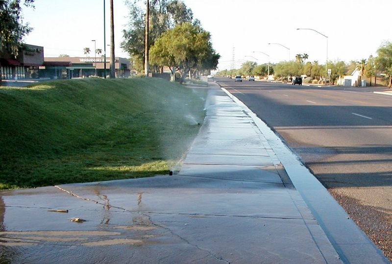 Letting Irrigation Run Onto Sidewalks Or Streets