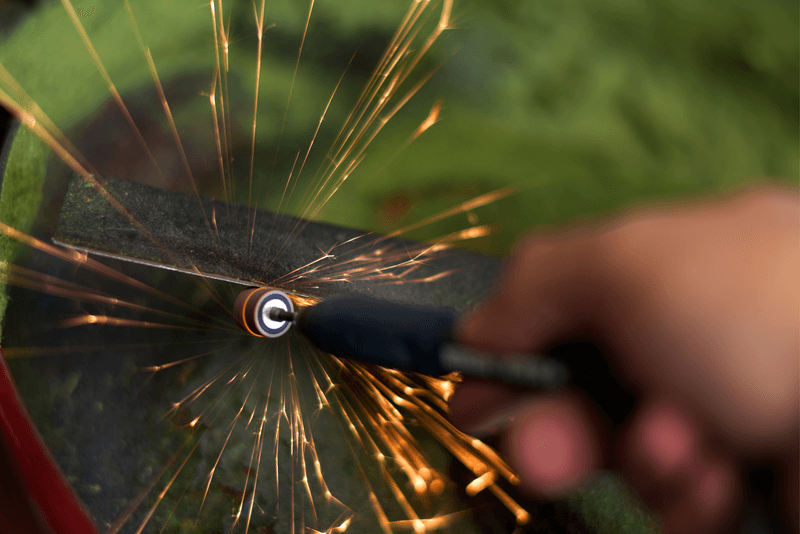 Metal Blades Can Throw Dangerous Sparks