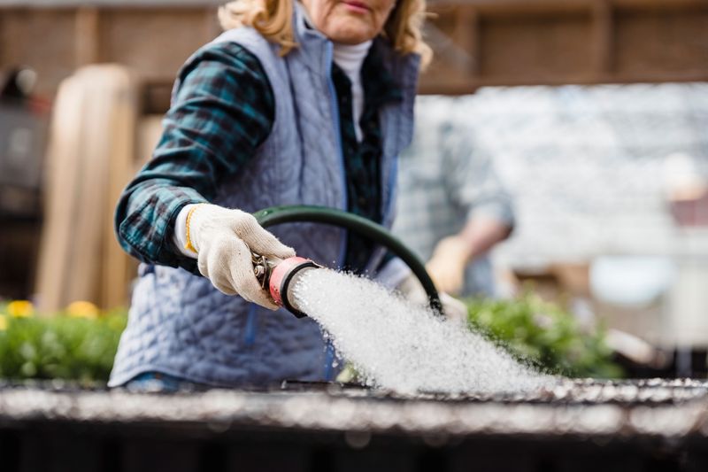 Midday Watering Stresses Container Plant Midday Watering Stresses Container Plant