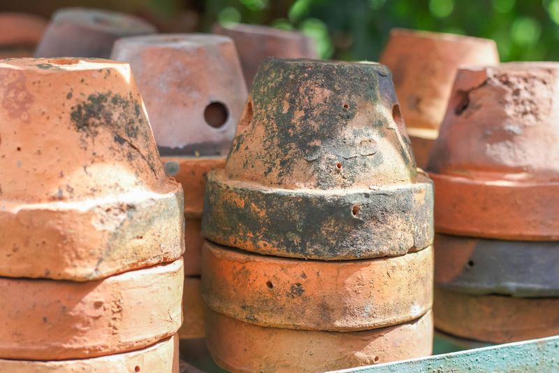 Monsoon Rain Collects In Empty Containers Monsoon Rain Collects In Empty Containers
